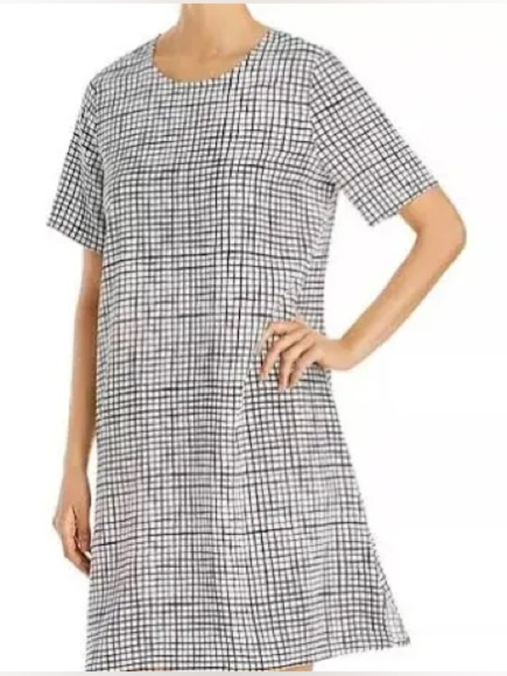 Eileen Fisher Tencel Short Sleeve Dress Sz Small